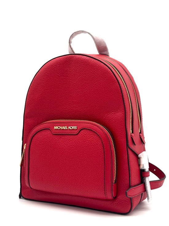 Michael Kors Jaycee Medium Signature Logo Backpack Bright Red